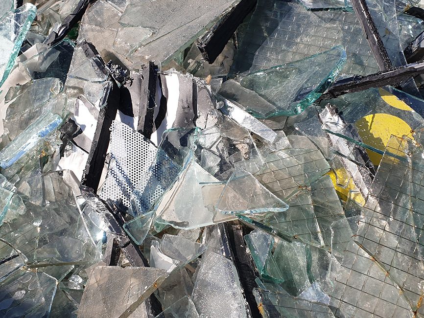 Otpadno staklo iz postrojenja za obradu otpada