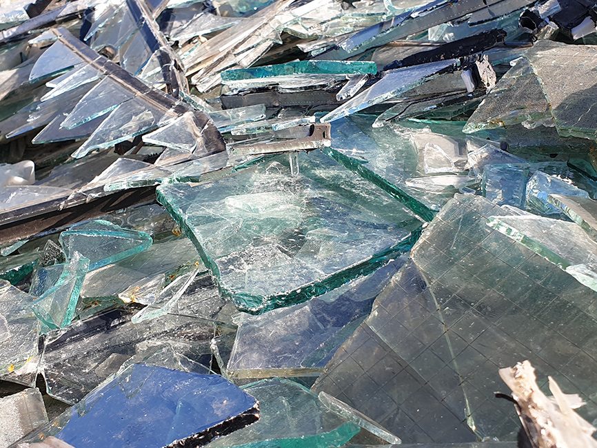 Otpadno staklo iz postrojenja za obradu otpada