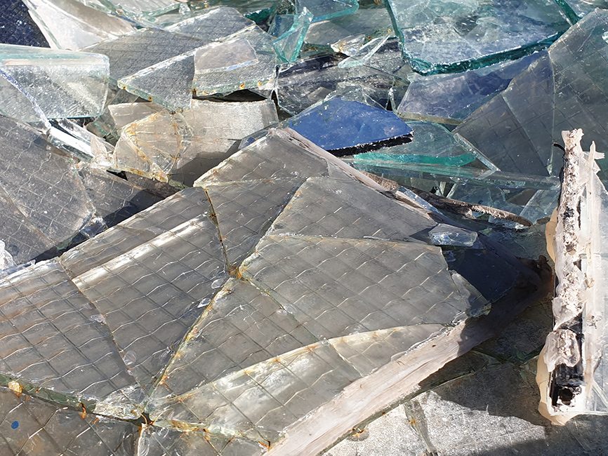 Otpadno staklo iz postrojenja za obradu otpada