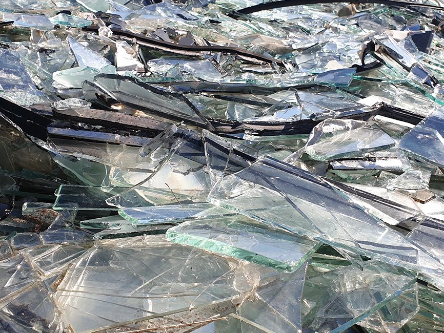 Otpadno staklo iz postrojenja za obradu otpada