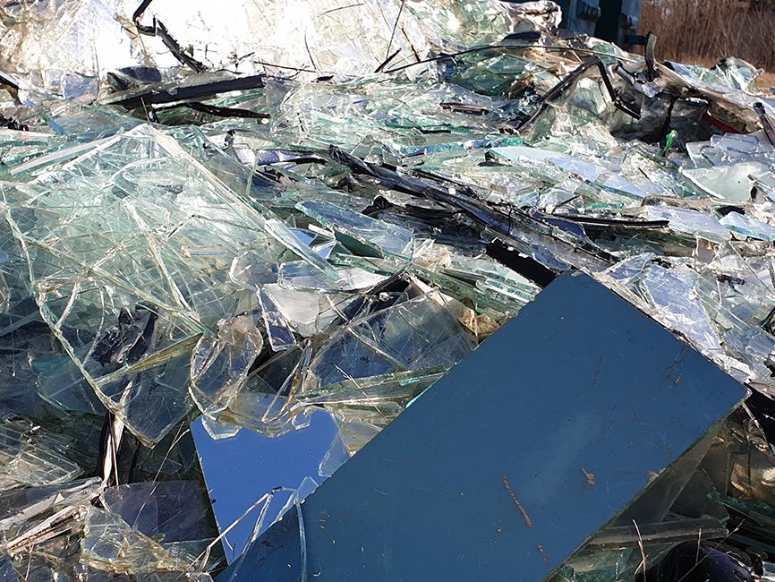 Otpadno staklo iz postrojenja za obradu otpada