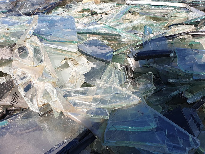 Otpadno staklo iz postrojenja za obradu otpada