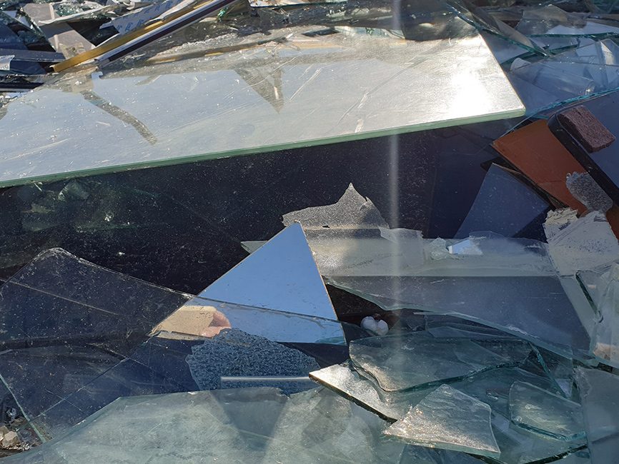 Otpadno staklo iz postrojenja za obradu otpada